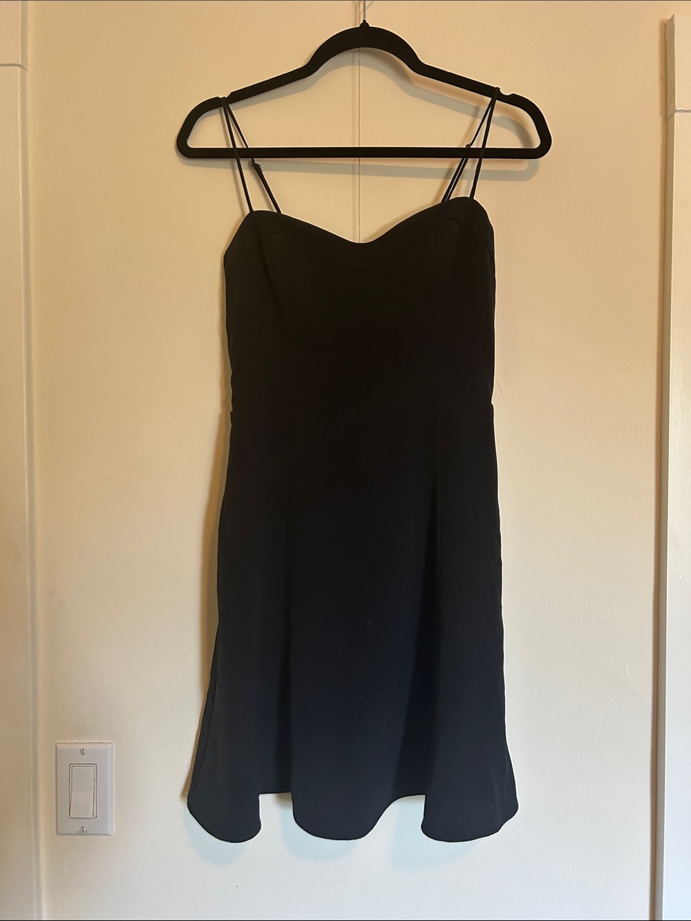 Abercrombie & Fitch Classic Black Sweetheart Spaghetti-Strap Dress Small Tall